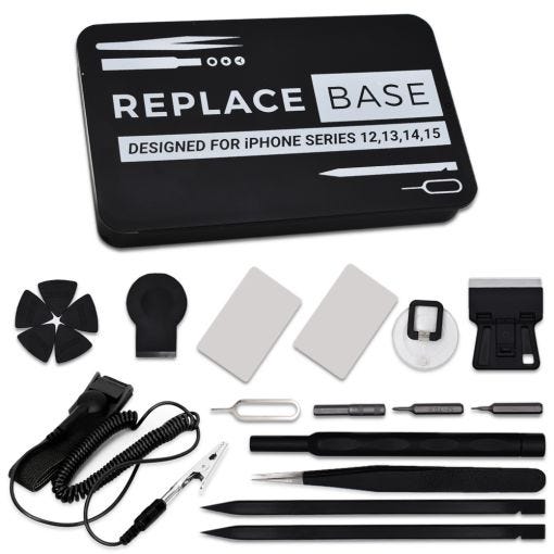 Replace Base | 20pcs Complete Home Repair Tool Kit Tin | iPhone 12 13 14 15 16 17 Series